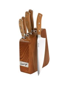 Cravings by Chrissy Teigen 6 Piece Stainless Steel Cutlery and Wood Block Set