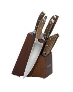 Kenmore Elite Cooke 14 Piece Stainless Steel Cutlery Set in Dark Brown