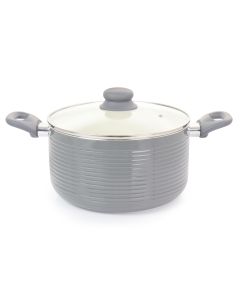 Oster Ridge Valley 6 Quart Aluminum Nonstick Dutch Oven in Grey