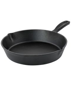 Oster Castaway 10 Inch Round Cast Iron Frying Pan with Dual Spouts