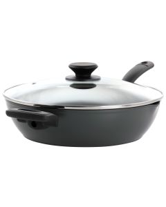 Oster Kingsway 3.9 Quart Aluminum Nonstick Saute Pan in Black